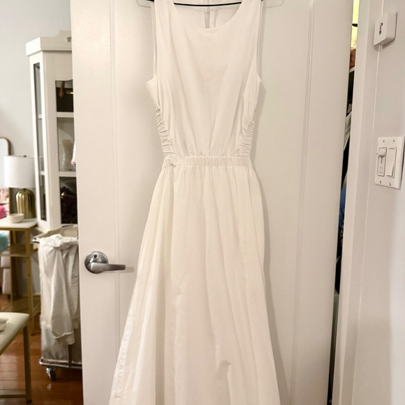 ARITZIA | WHITE Cella Poplin Open Back Dress | BABATON | Size L - Picture 3 of 5